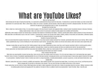 What are YouTube Likes?