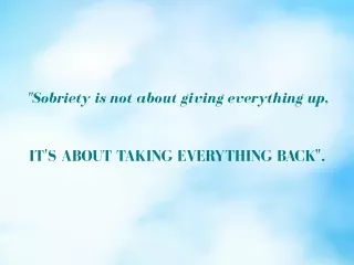 sobriety is not about giving everything up
