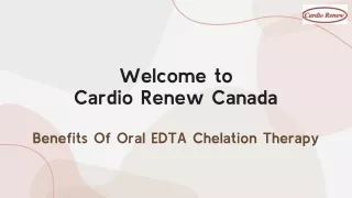 Benefits Of Oral EDTA Chelation Therapy