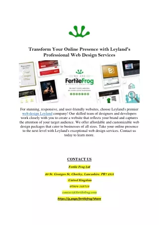 transform your online presence with leyland