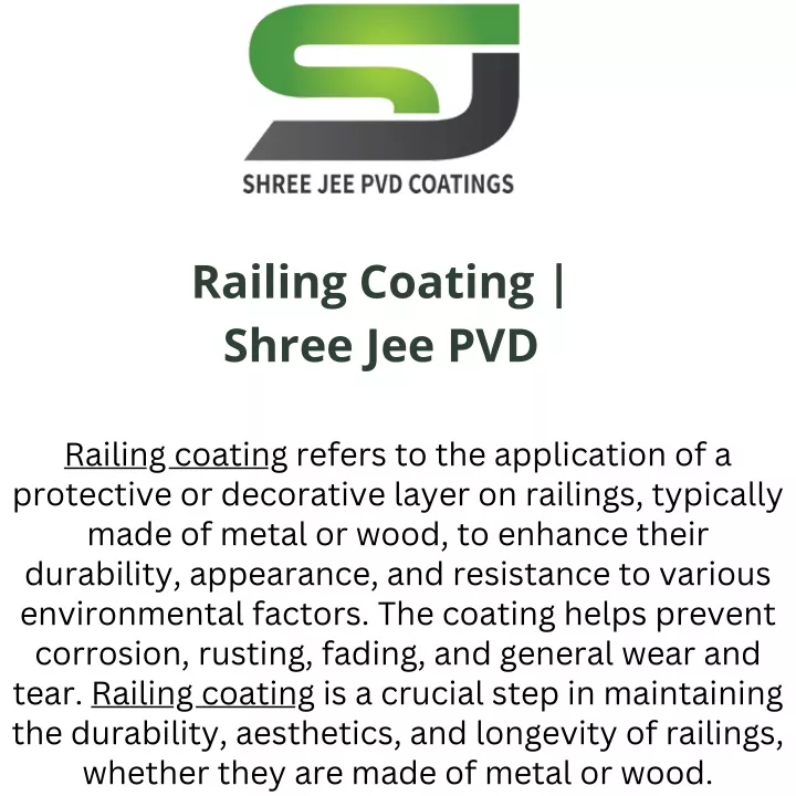 railing coating shree jee pvd