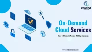 On-Demand Service in Cloud Computing | Calidad Infotech