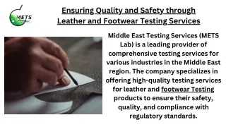 Ensuring Quality and Safety through Leather and Footwear Testing Services (1)