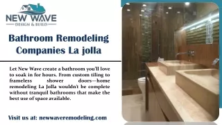 Bathroom Remodeling Companies La jolla