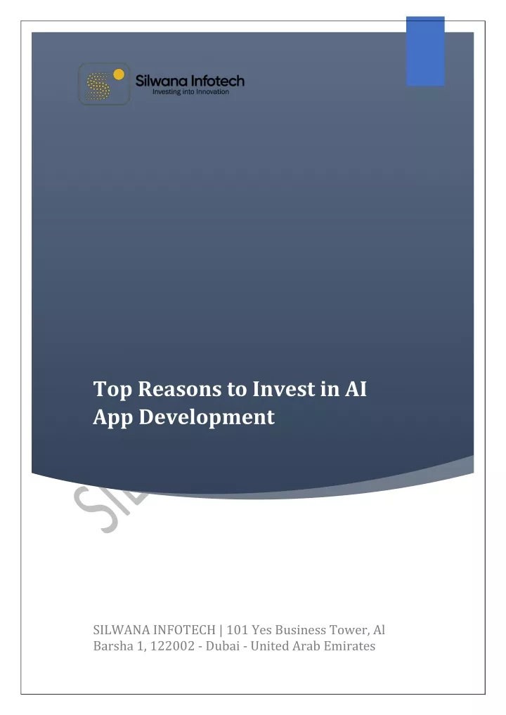 top reasons to invest in ai app development