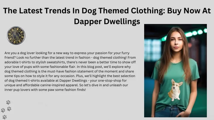 the latest trends in dog themed clothing
