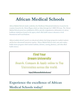 African Medical Schools