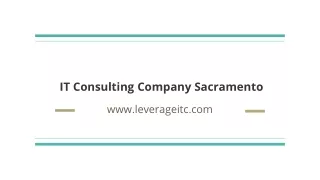 Leverage ITC - IT Consulting Company Sacramento