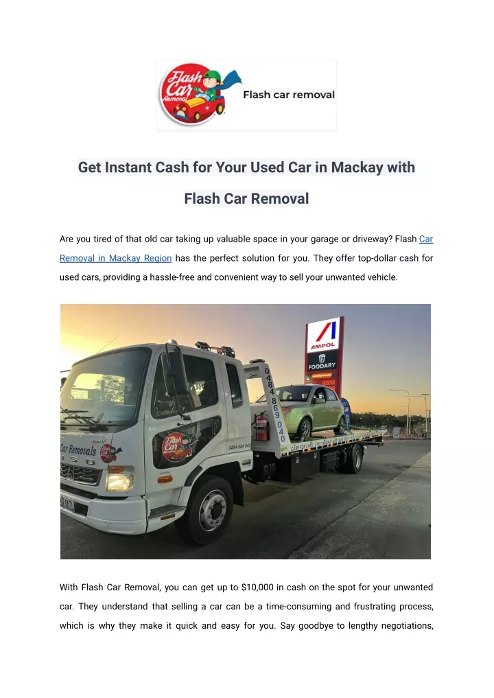 get instant cash for your used car in mackay with