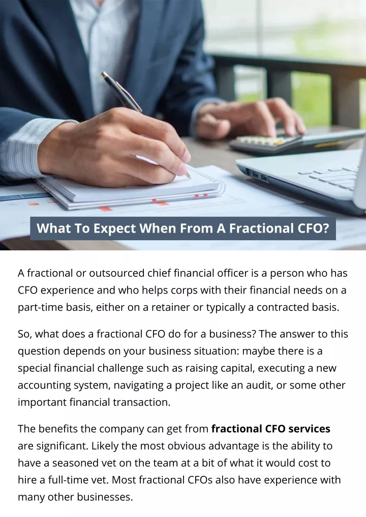 what to expect when from a fractional cfo