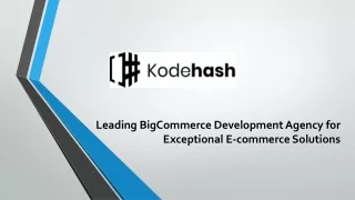 Leading BigCommerce Development Agency for Exceptional E-commerce Solutions
