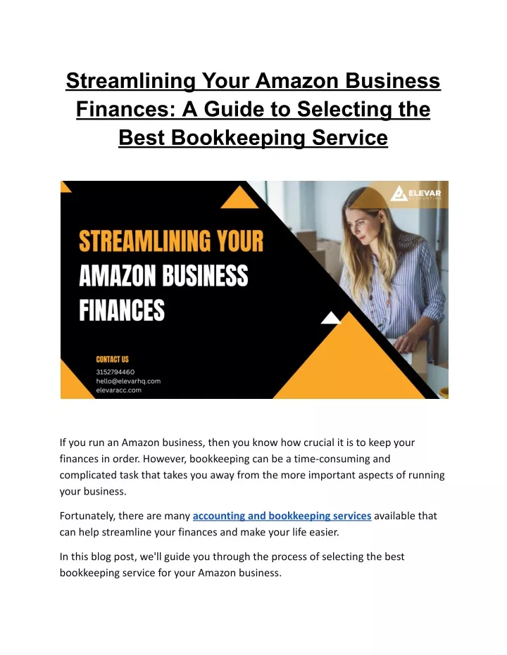 streamlining your amazon business finances