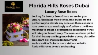 Luxury Rose Boxes | Florida Hills Roses