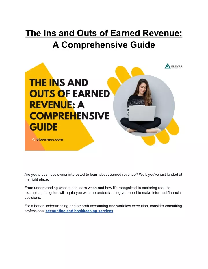 the ins and outs of earned revenue