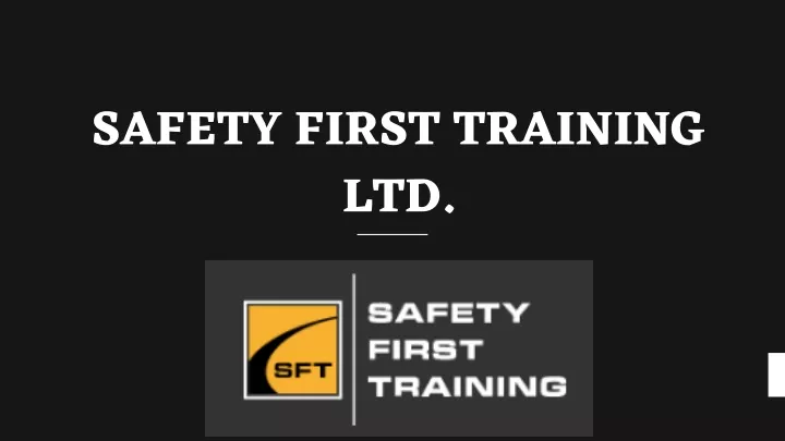 safety first training ltd