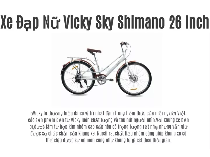 xe p n vicky sky shimano 26 inch