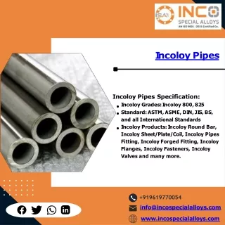 Inconel Tubes | Hastelloy Tubes | Incoloy Tubes - Inco Special Alloys