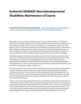 authentic nddmoc neurodevelopmental disabilities