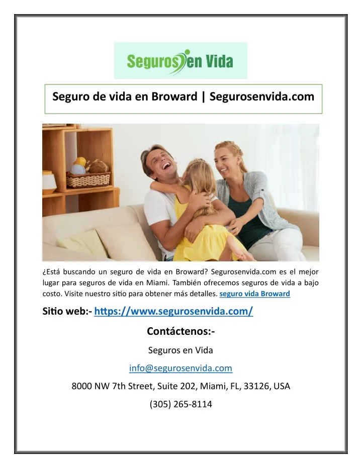 seguro de vida en broward segurosenvida com