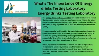 Energy drinks Testing Laboratory | Hits Lab Dubai