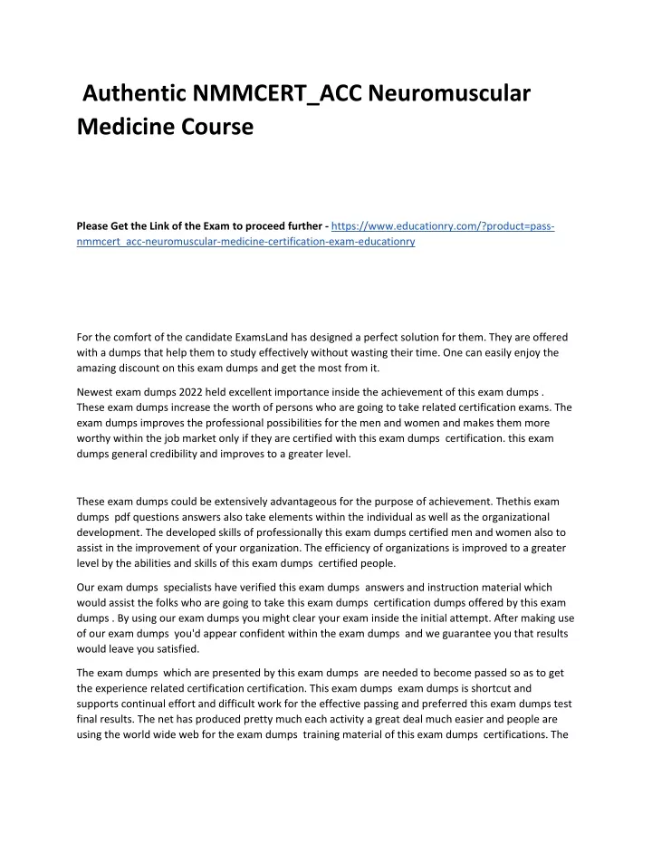 authentic nmmcert acc neuromuscular medicine