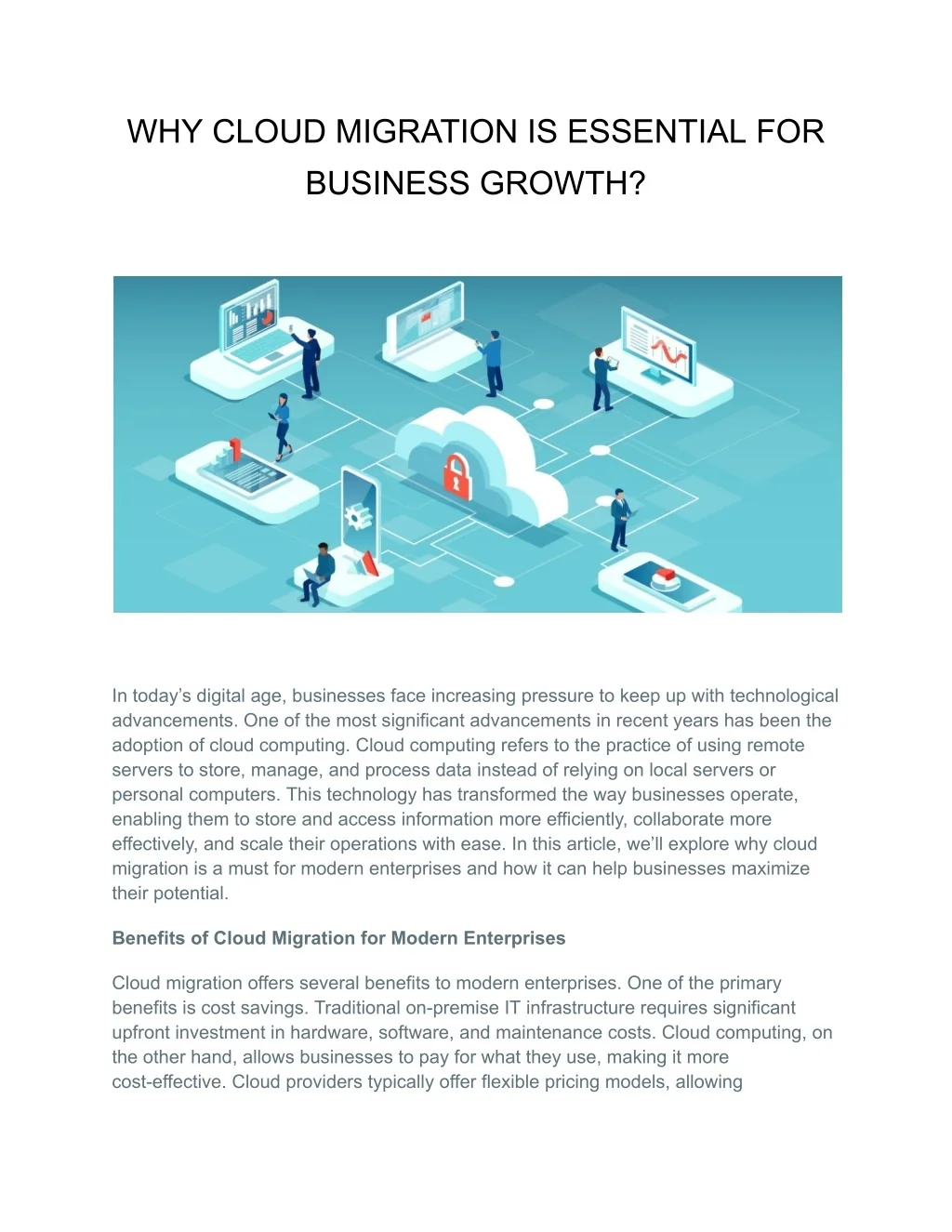 PPT - WHY CLOUD MIGRATION IS ESSENTIAL FOR BUSINESS GROWTH-2 PowerPoint ...