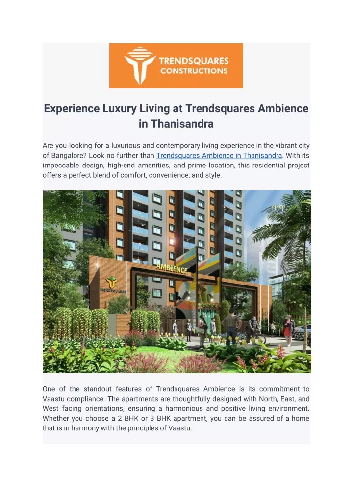 experience luxury living at trendsquares ambience