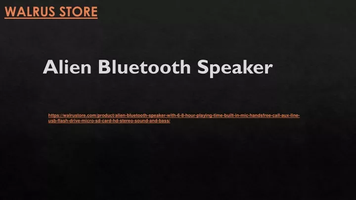 alien bluetooth speaker