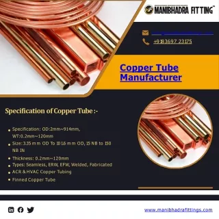 Medical Gas Copper Pipe | Mexflow Copper Pipes & Tubes | Indigo Copper Pipe - Ma