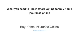 Buy Home Insurance Online By Policy Ensure.