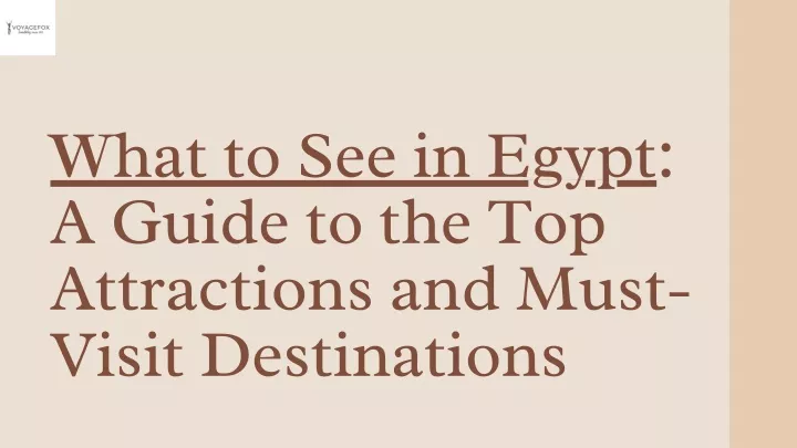 what to see in egypt a guide