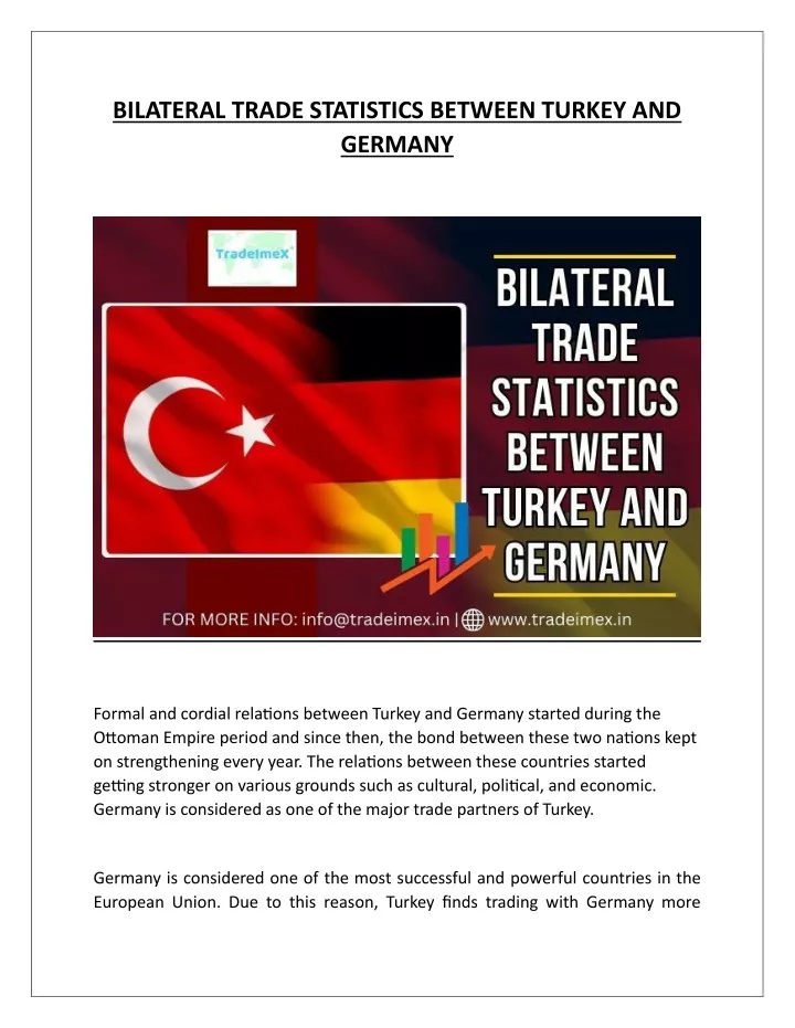 bilateral trade statistics between turkey