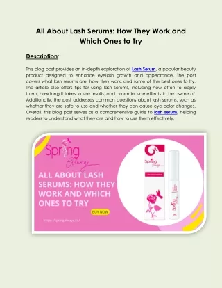 all about lash serums how they work and which