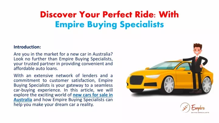discover your perfect ride with empire buying specialists