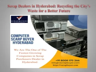 Scrap Dealers in Hyderabad Recycling the City's Waste for a Better Future