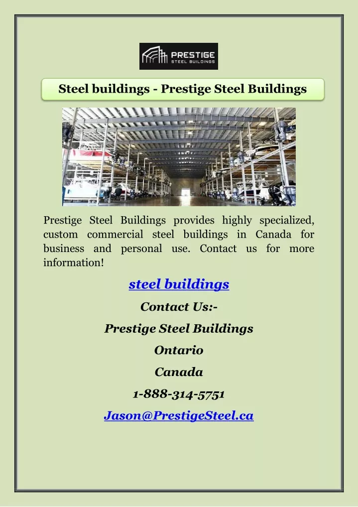 steel buildings prestige steel buildings