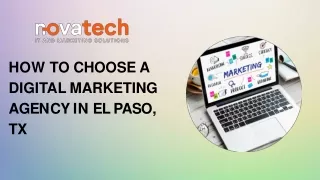 HOW TO CHOOSE A DIGITAL MARKETING AGENCY IN EL PASO, TX