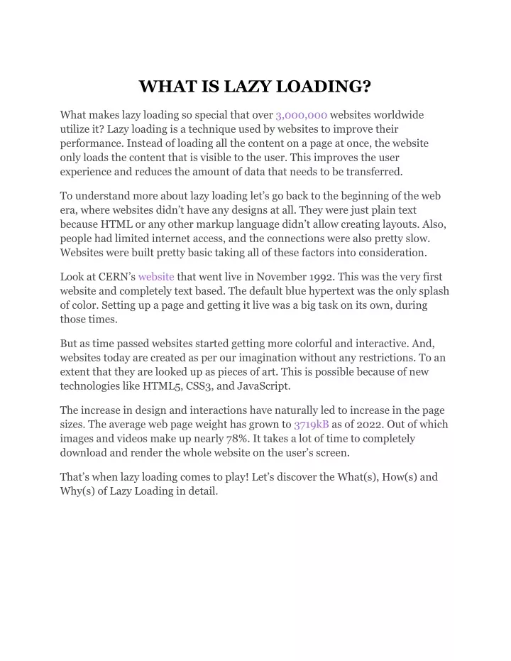 what is lazy loading