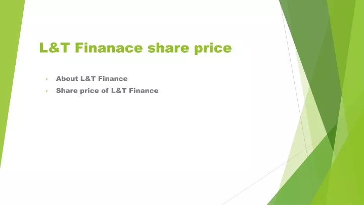 l t finanace share price