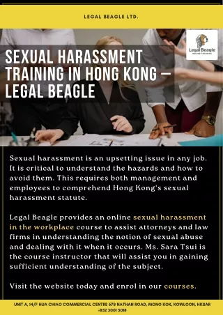 Sexual Harassment Training in Hong Kong – Legal Beagle