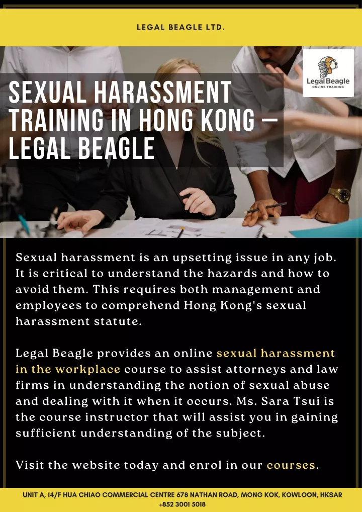 Ppt Sexual Harassment Training In Hong Kong Legal Beagle Powerpoint Presentation Id12164558 