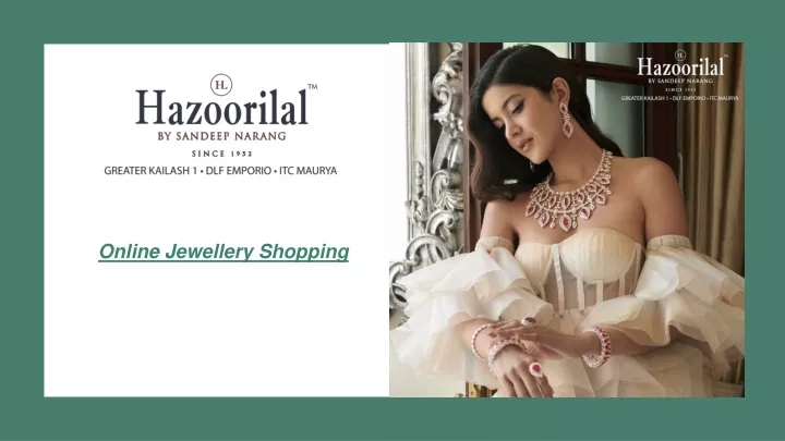 online jewellery shopping