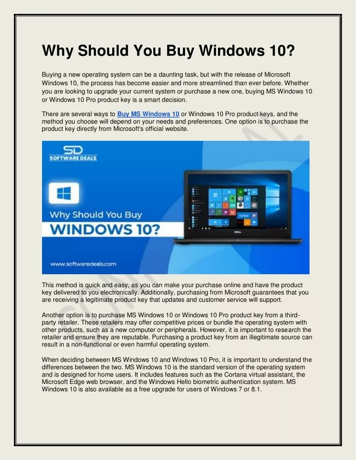 why should you buy windows 10 buying