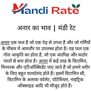 अनार का भाव  मंडी रेट