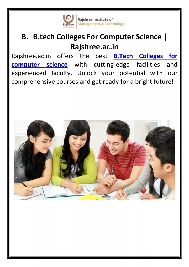 PPT - B.tech Colleges For Computer Science | Rajshree.ac.in PowerPoint ...