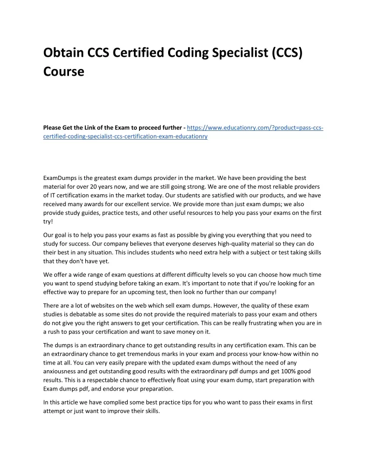 obtain ccs certified coding specialist ccs course
