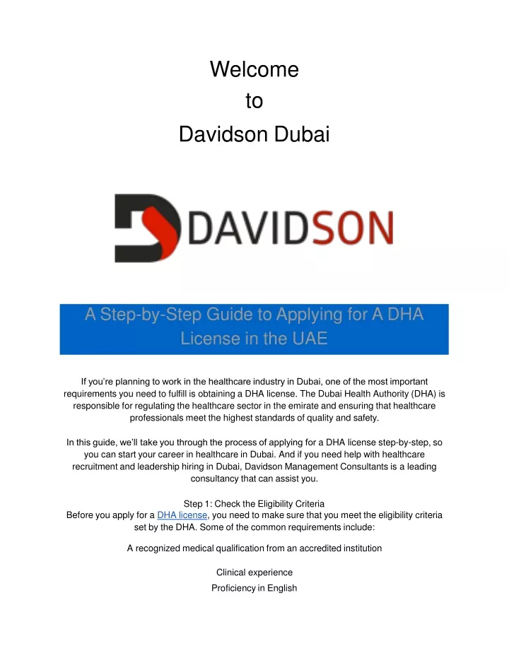 w elcom e to davidson dubai