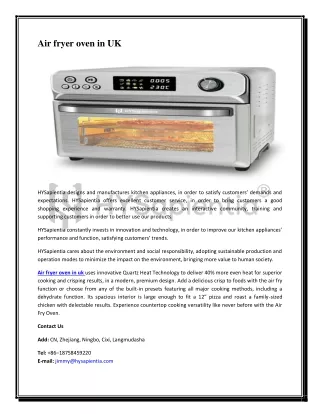 Air fryer oven in UK