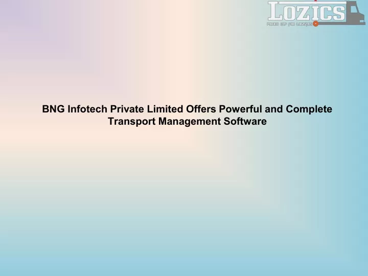 bng infotech private limited offers powerful