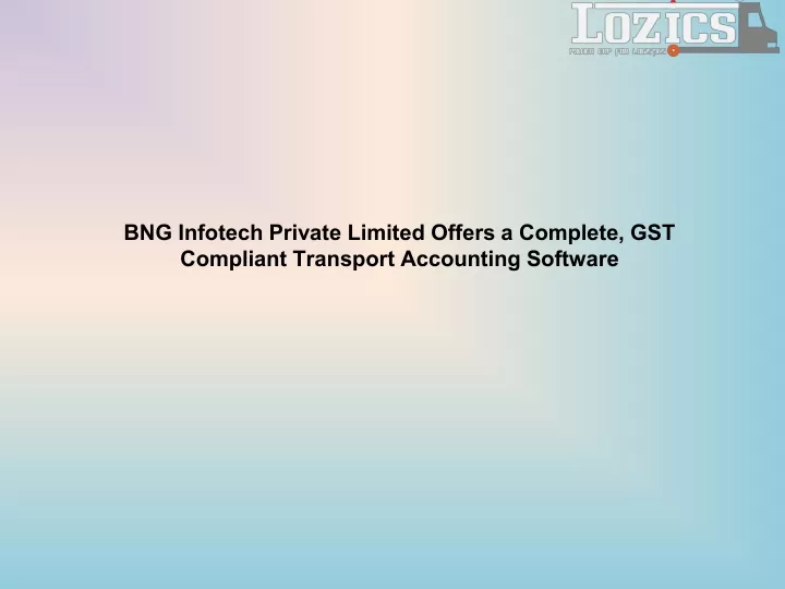 bng infotech private limited offers a complete